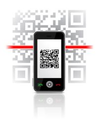 Handy mit QR Code