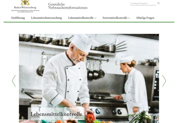 Screenshot der Internetseite verbraucherinfo-bw.de Screenshot der Internetseite verbraucherinfo-bw.de